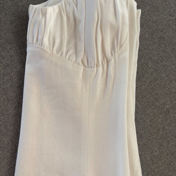 Park & Fifth White Linen Blend Midi Dress — Size Small - Picture 10 of 13